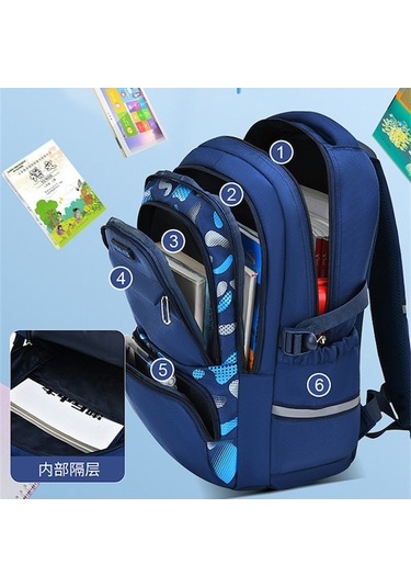 Maoyaya Fengdong Erkek Okul Çantası, Su Geçirmez, Büyük Kap, İlkokul Malzemeleri, Ergonomik Tasarım 42017469 Mavi