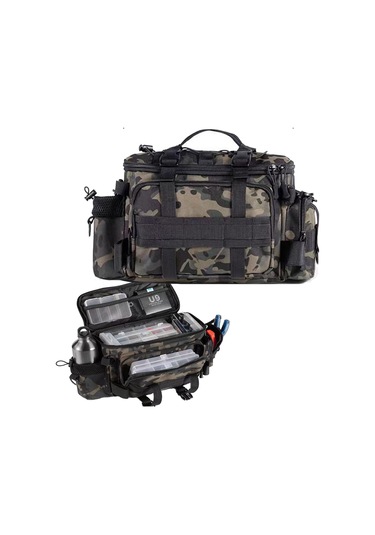 Balıkçılık Çantası, Tek Omuzlu Deniz Balıkçılığı, Balıkçılık Çantaları Sazan Balıkçılığı İçin Balıkçılık Saklama Sırt Çantası, Kamuflaj Dış Mekan Taşıma Çantası, Yürüyüş Seyahat Çantası Qd Çok Renkli