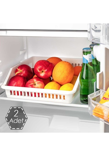 Porsima Org-25 2li Çok Amaçlı Buzdolabı İçi Düzenleyici Organizer Beyaz