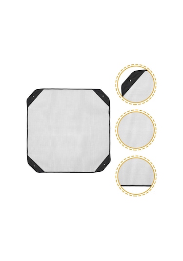 Gajeena Nylon Ağ Desenli Klima Koruması - Rüzgar Ve Toz Koruma, 4 Sabit Kanca İle Kolay Kurulum, Siyah, 71x71x1cm