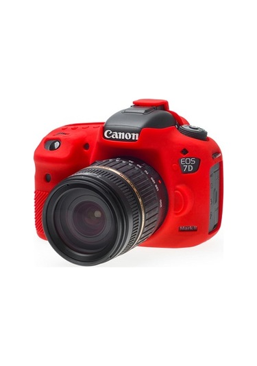 Easycover Canon 7D Mark II Silikon Kılıf Ecc7Dr2 (Kırmızı)