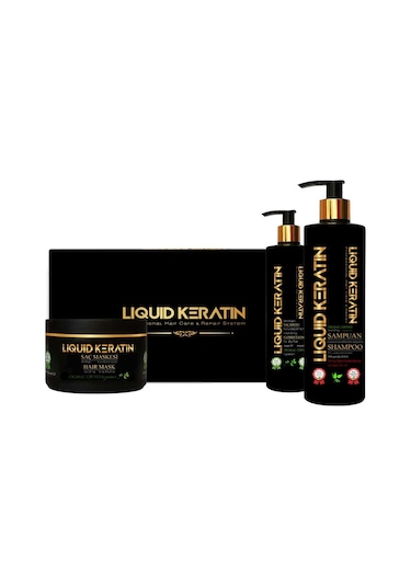 Liquid Keratin Şampuan 350 ML + Saç Kremi 200 ML + Maske 250 ML