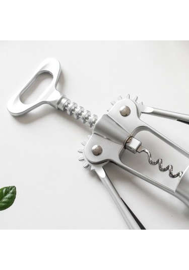 Mutfak Çok Fonksiyonlu Manuel Şarap Çinko Alaşım Şişesi Açıcı, Boyut:çinko Alaşım Gümüşü Diğer