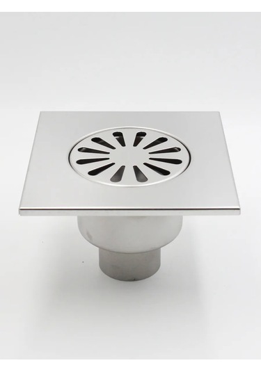 Tım Beton Kaplama Altı Duş Gideri 150x150 Mm Paslanmaz Çelik 307365491 Krom