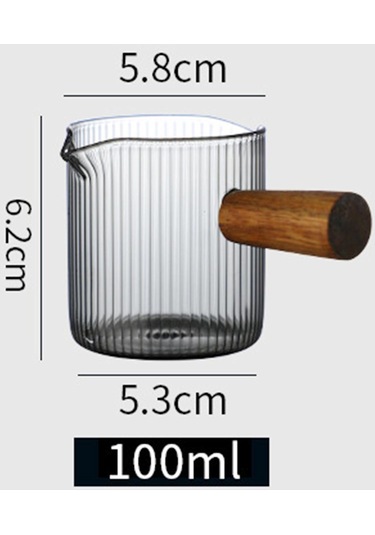 Homyl Çayevi Cafe Için Cam Ölçüm Kabı Isıya Dayanıklı Stil F 100ml