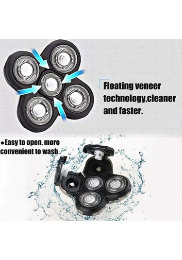 5 Tıraş Başlığı, Yedek Bıçaklar, Üniversal Sakal Düzeltici, Hızlı Çıkarma, Çift Halka, Remington Tıraş Makineleriyle Uyumlu Değildir