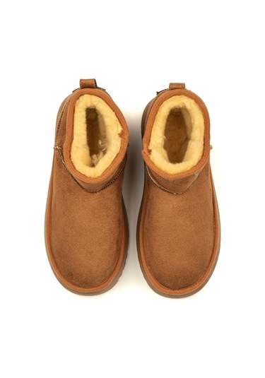 Melbourne Kışlık Kadın Kürk Detaylı Yüksek Taban Bot Taba