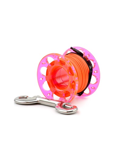 Vkemall 15 Metre Plastik İp Bobini Fxl-951p + İki Uçlu Kanca - Pembe Pembe