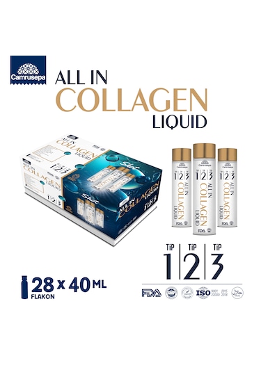 Camrusepa All In Collagen Liquid Tip 1-2-3 28 Flakon Likid Kolajen