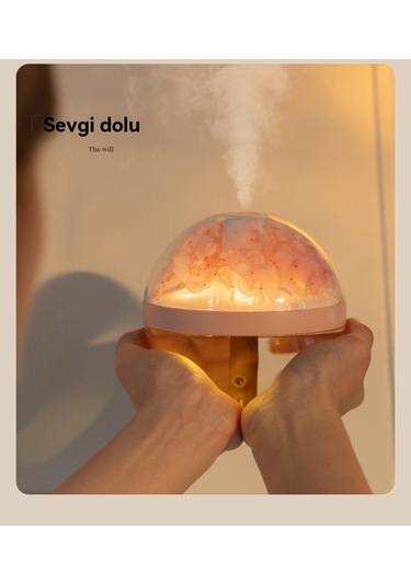 Ebedi Çiçek Küçük Başucu Ortam Işığı Nemlendirici-mor