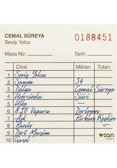 Seviş Yolcu - Cemal Süreya - Can Yayınları
