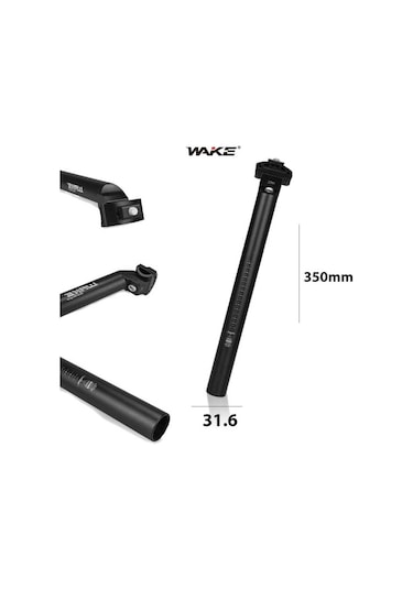 Sele Borusu 31.6 Kızaklı 35cm Wake Siyah