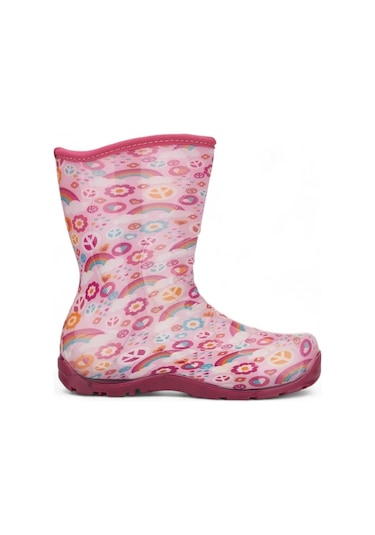 514 Çocuk Okul Öncesi Sıcak Astar Yağmur Çizmesi Pembe