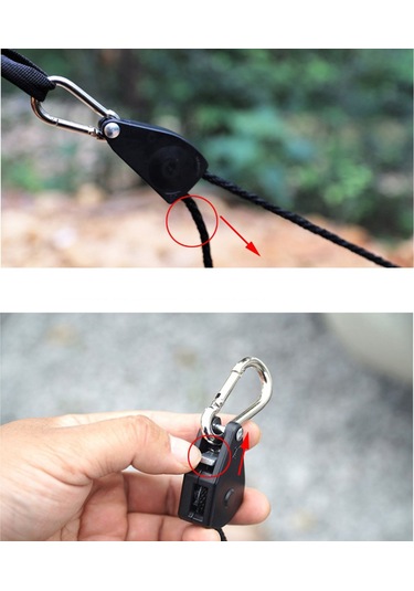 Homyl Guy Hattı Koşucu Kamp Çadır Tente Halat Kasnak L Siyah