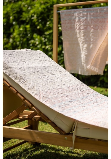 Menderes Home Cotton Collection Bukle Plaj Havlusu Saçaklı Pembe