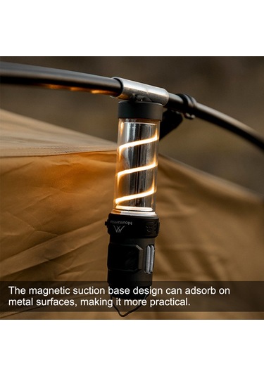 Mountainhiker Açık Kamp Çadır Işığı Balıkçılık Yürüyüş Lambası El Siyah