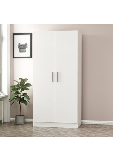 Tdesıgno Hira Giyinme Dolabı - Çok Amaçlı Dolap - Gardırop 80 Cm Beyaz