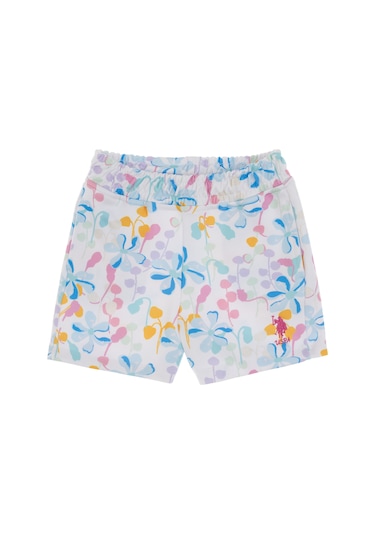 U.S. Polo Assn. Kız Çocuk Beyaz Çiçek Desenli Relax Fit Örme Şort 50299996-VR013 U.S. Polo Assn. Kız Çocuk Beyaz Çiçek Desenli Relax Fit Örme Şort 50299996-VR013