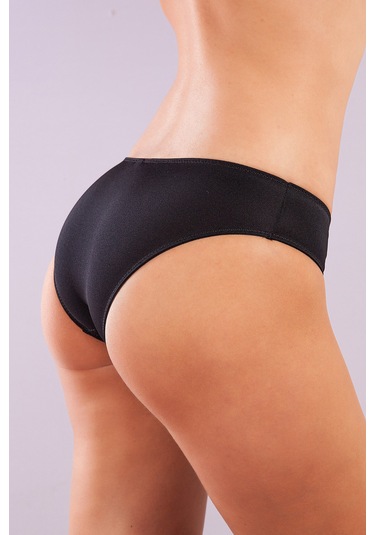 Golshan Gala Mini Slip, Kadın Dantelli Siyah Külot Çok Renkli