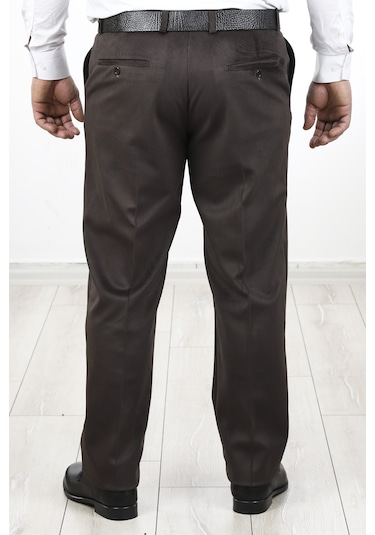 Neowit Erkek İçi Polarlı Yan Cep Klasik Kesim Kadife Pantolon Kahverengi