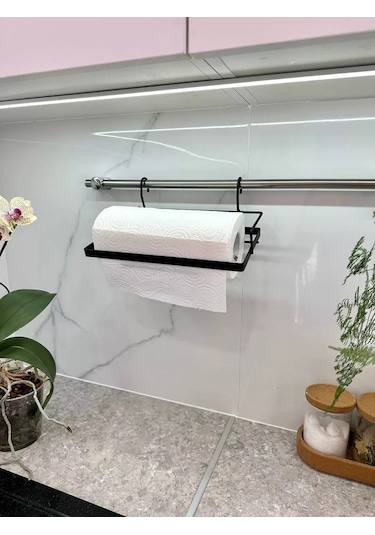 Saro House Koridor İçin Mutfak Kağıdı Askılığı 214320341 Siyah
