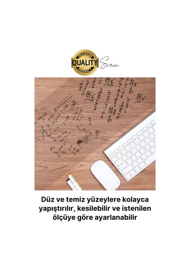 Kendinden Yapışkanlı Şeffaf Tahta Filmi 200x60 Cm Okul Kreş Ofis Not Alma Yazı Çalışma Panosu Folyo Çok Renkli