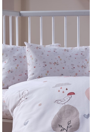 Doqu Home Nakışlı Bebek Nevresim Takımı - Pretty Bear