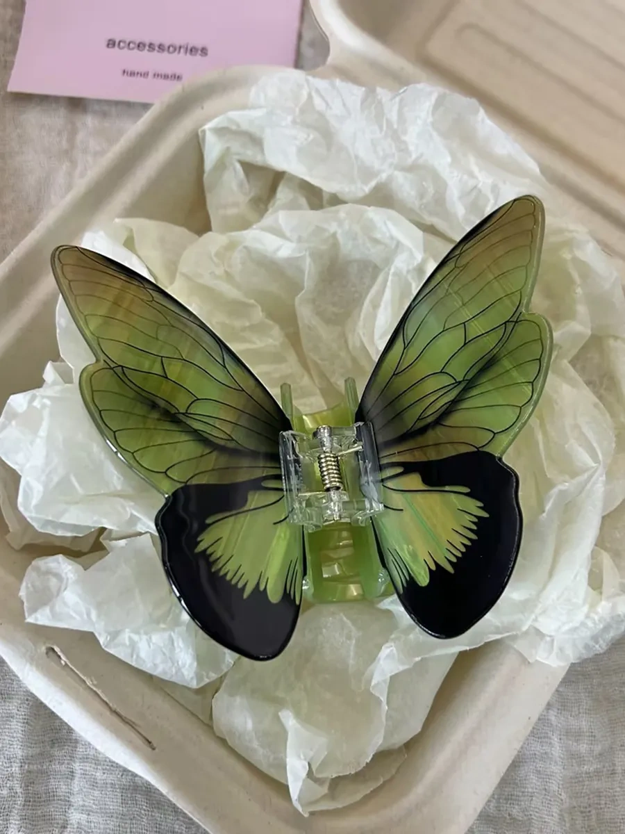 Symbol Kelebek Şekilli Canlı Saç Siniği 248808509 Yeşil