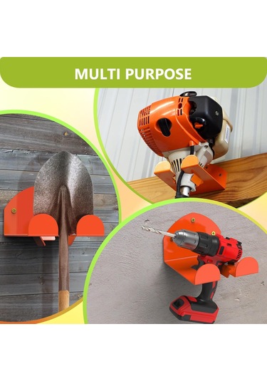 Jeehugo Zırh Metal Garaj Organizatörü - Çim Biçme Makinesi, Zincir Testere Ve Bahçe Aletleri İçin Duvarlı Depolama Rafı Al-373 Diğer