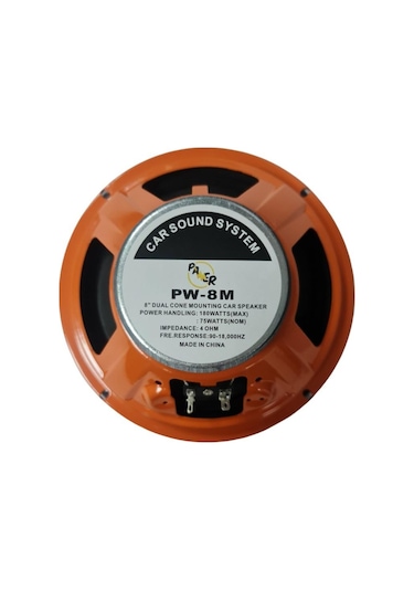 Pawer 180Watt 20Cm Midrange Hoparlör Woofer 1Adet