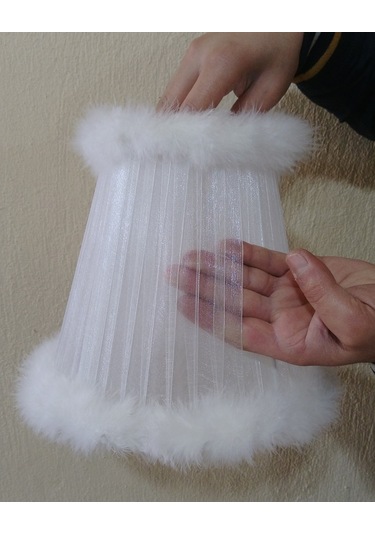 N-55 Beyaz Organze Yatak Odası Çocuk Ve Bebek Odası Avize Beyaz Beyaz