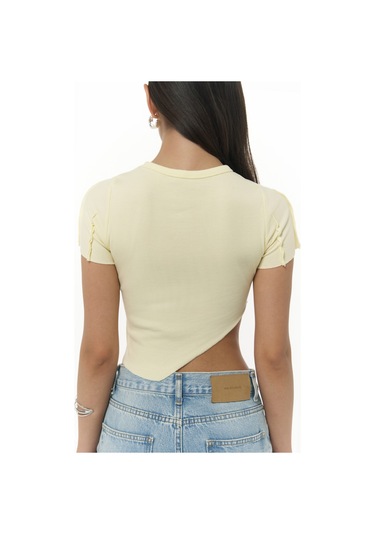 Norris Asimetrik Sarı Crop Sarı