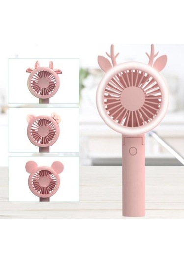 Usb Düz Renkli El Masaüstü Ev Ofis Fanı, Pembe 9477 Pembe