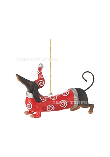 Ranyeek Akrilik Sosis Köpek Figürlü Noel Ağacı Süsü, Ev Dekorasyonu, Partiler İçin Takıt, Konforlu Ev Ortamı, Dayanıklı Malzeme, Kolay Kullanim, Jy-3