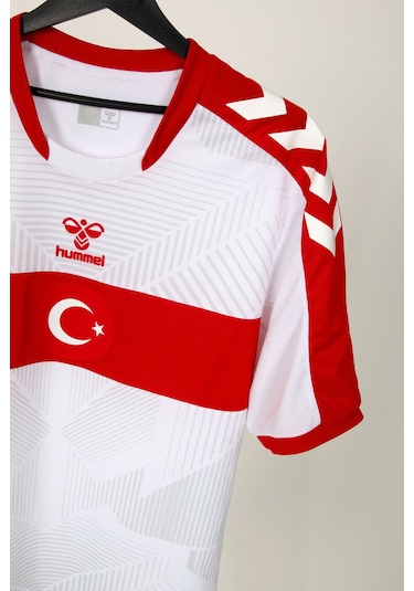 Hummel Türkiye Milli Takım Forması Baskı Hediyeli Beyaz - Kırmızı