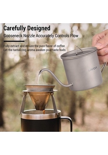 Bloomnest Kahve Süzme Cezvesi Mini Çay Su Kamp Tenceresi Ocak Üstü 400ml + 2x220ml Bardak Çok Renkli, Çok Renkli Çok Renkli