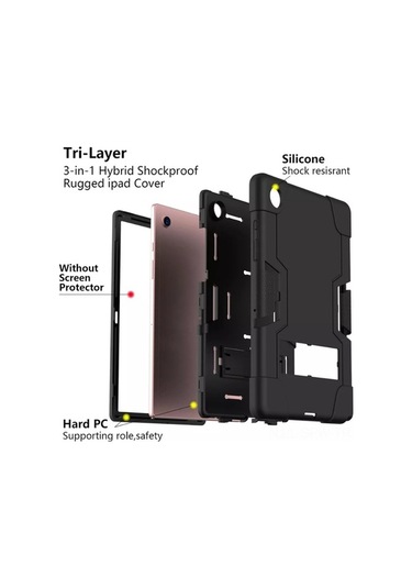 Maoyaya Samsung Galaxy Tab A9 Plus 3'lü Kılıf: Silikon, Anti-vib, Çok Fonksiyonlu Tasarım