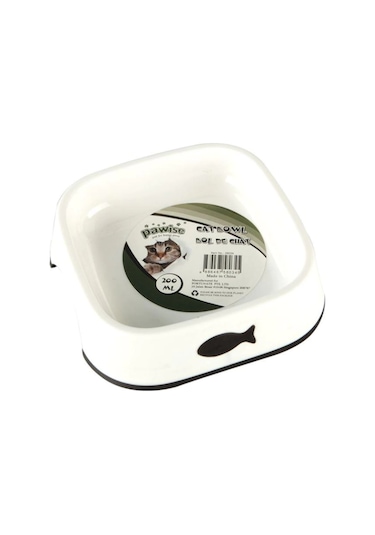 Pawise Balık Desenli Plastik Kedi Mama Kabı 200 ML