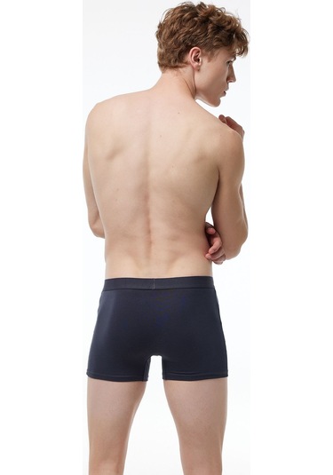 Malabadi Erkek Lacivert Beyaz Füme 3 Lü Pamuk Elastan Boxer 3m075 Lacivert-beyaz-füme