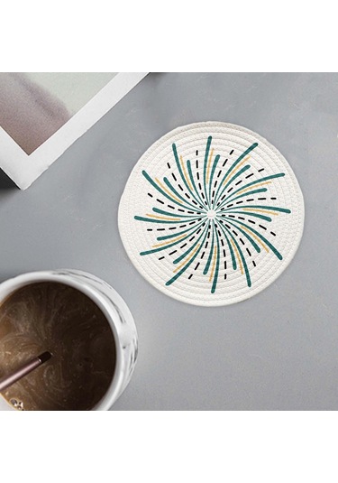 Suntek Dokuma Yuvarlak Servis Altlığı 12 Cm Örgülü Stil-d Stil D Diğer