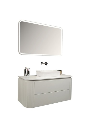 Kobos Gloria 100 Cm Banyo Dolabı Seti Bianco Beyaz