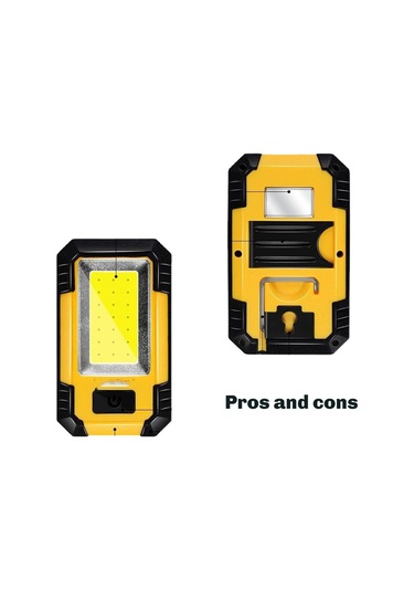 Led El Feneri Taşınabilir El Feneri Cob Mıknatıslı Çalışma Işığı Sarı Ve Siyah Sarı - Siyah