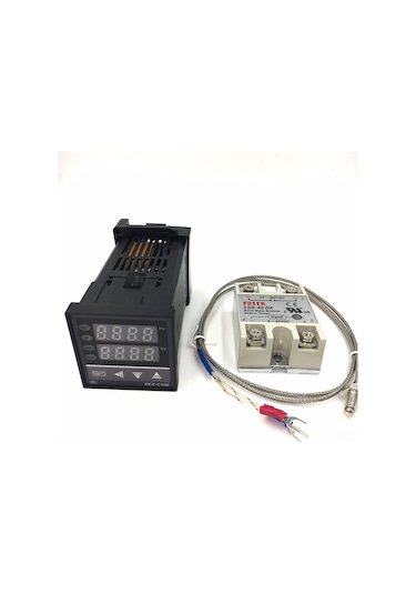 Qingmipy Akıllı Pıd Sıcaklık Kontrol Seti: 40a Ssr, 1m K-sonda Ve Soğutucu Blok - 0-400 C Hassas Kontrol