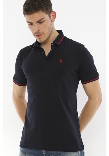 T8586 Dewberry Erkek Polo Yaka T-shırt-lacivert Lacivert
