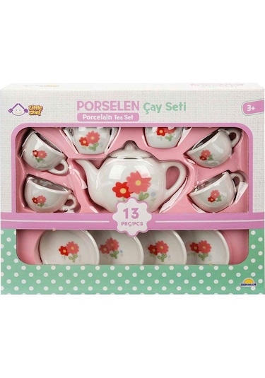 1501 Porselen Çay Seti 13 Parça - Beyaz