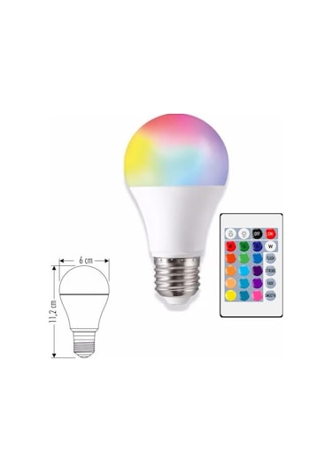 Cata CT-4058 9W RGB Işık E27 Duy Kumandalı Led Ampül