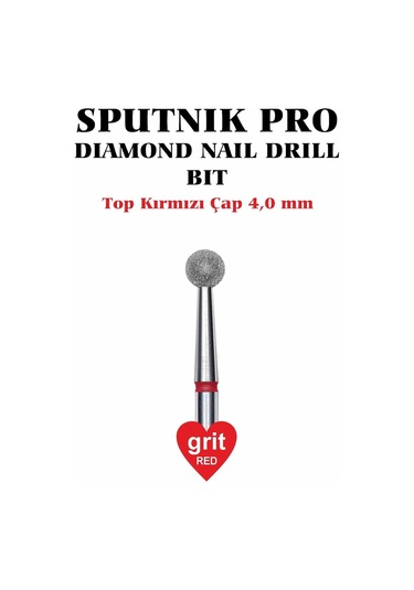 Elmas Top Freze Kırmızı Çap 4,0mm