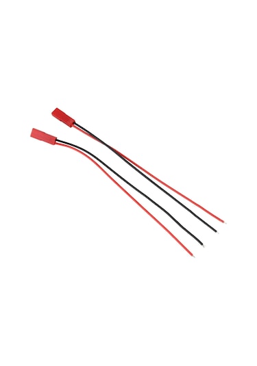 Vkemall 20 Çift 150mm Jst Bağlantı Kablosu, Rc Bec Lipo Batarya İçin Erkek+dişi Plug, Silika Jel + Metal, Siyah+kırmızı