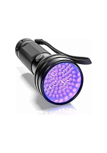 Sones 51 Led 395nm Uv Led El Feneri, Evcil Hayvan İdrarını Algılama Desteği Siyah