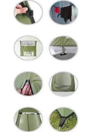 Sensation Duş Wc Giyinme Kamp Alanı Çadırı Otomatik Açılır Yeşil